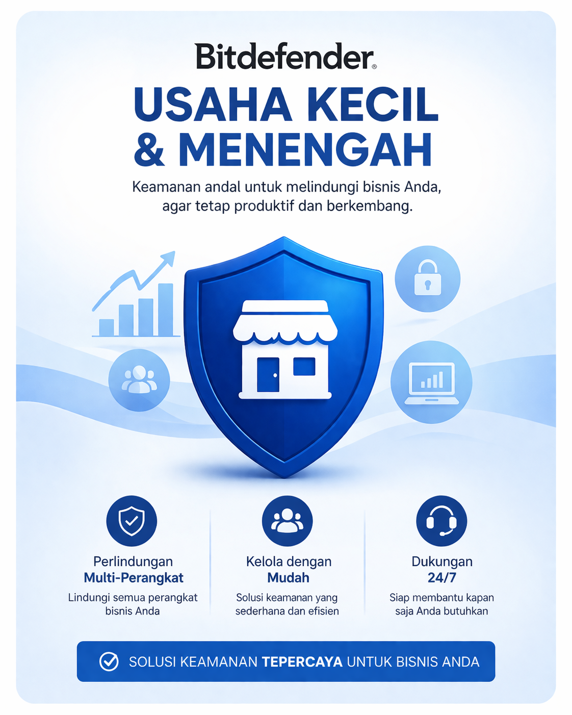 Keamanan bisnis dengan Bitdefender usaha kecil menengah